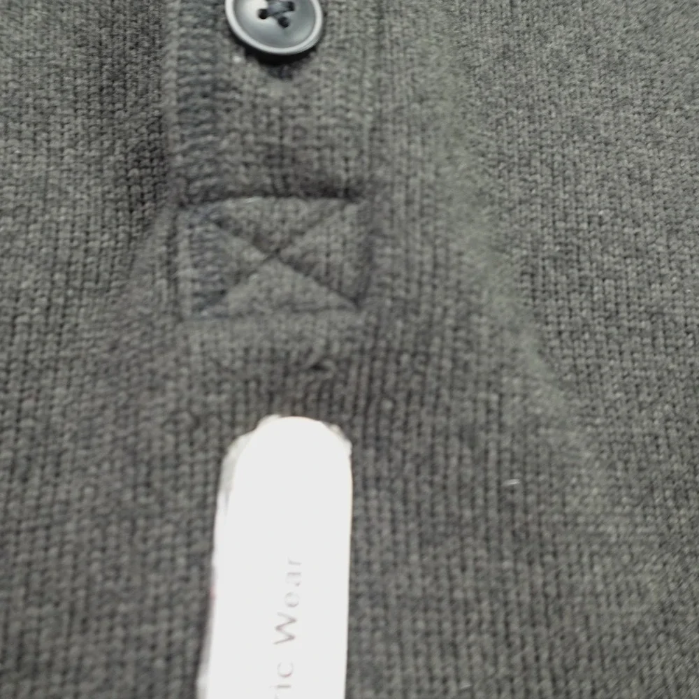 The North Face Sweater Mens Medium Gray Gordon Lyons Outdoor Henley Hoodie